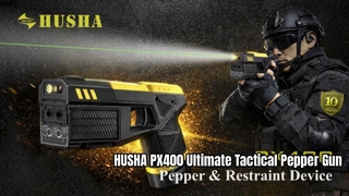 HUSHA PX400 ট্যাকটিক্যাল পিপার স্প্রে এবং রেস্ট্রেন্ট ডিভাইস